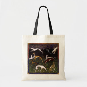 Medieval Greyhounds in de diepe Bossen Tote Bag