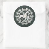 Medieval Griffin Combat Medallion Ronde Sticker (Tas)