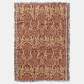 medieval Griffin en pacock patroon Deken (Voorkant Verticaal)