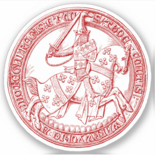 Medieval Heraldry Seal of Thomas de Beauchamp Sticker