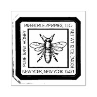 Medieval Honeybee Distress Design Honey Label