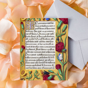 Medieval Illuminated Manuscript Gospel St. John Briefkaart