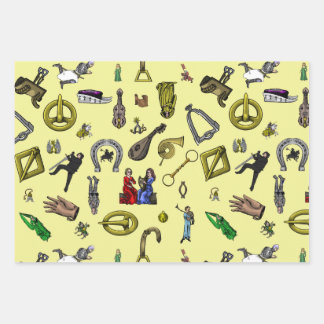 Medieval Kights, Engineering en Planten Inpakpapier Vel