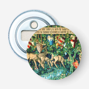 Medieval King Arthur William Morris Button Flesopener