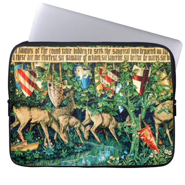 Medieval King Arthur William Morris Laptop Sleeve (Voorkant)