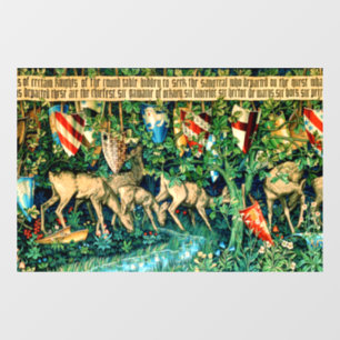 Medieval King Arthur William Morris Raamsticker