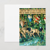 Medieval King Arthur William Morris RSVP Kaartje (Voorkant / Achterkant)