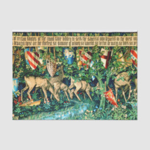 Medieval King Arthur William Morris Tissuepapier
