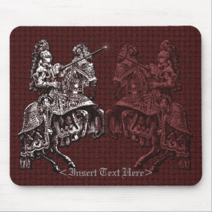 Medieval Knachten Silver en Red Muismat