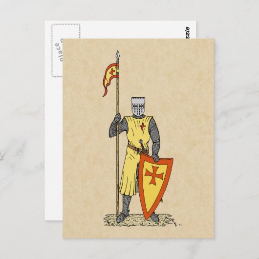 Medieval Knight Early 13th Century Briefkaart (Voorkant / Achterkant)