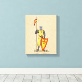 Medieval Knight Early 13th Century Canvas Afdruk (Insitu (Houten vloer))