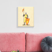 Medieval Knight Early 13th Century Canvas Afdruk (Insitu (Woonkamer))