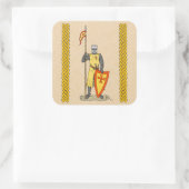 Medieval Knight Early 13th Century Vierkante Sticker (Tas)