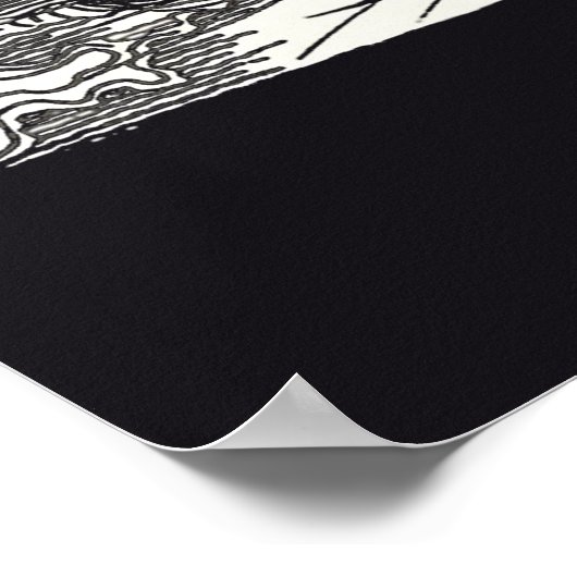 Medieval Knight en Dragon Poster (Hoek)