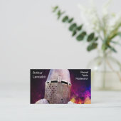 Medieval Knight Funny Visitekaartje (Staand voorkant)