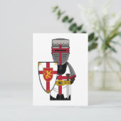 Medieval Knight in Helmet Briefkaart (Staand voorkant)