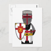 Medieval Knight in Helmet Briefkaart (Voorkant / Achterkant)