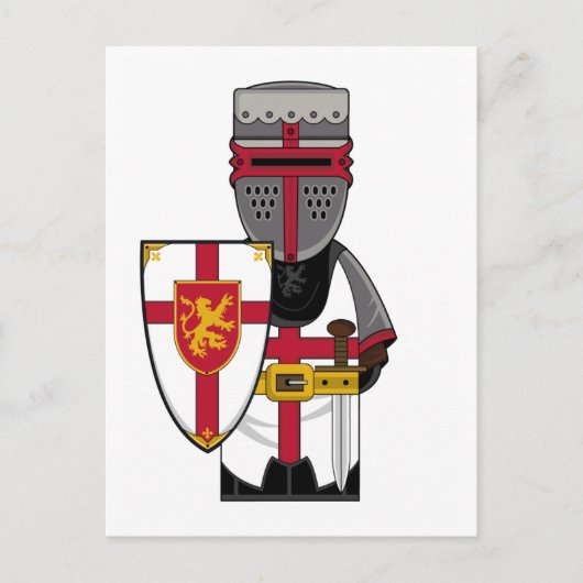Medieval Knight in Helmet Briefkaart (Voorkant)