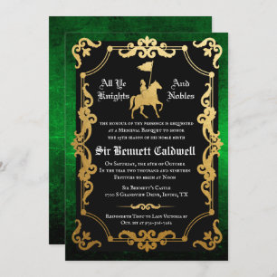 Medieval Knight Jousting Birthday Kaart