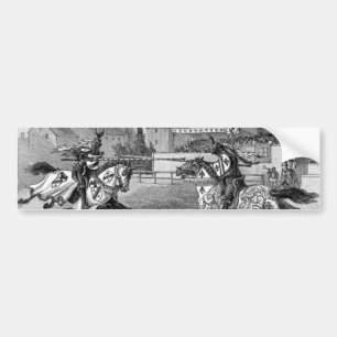 Medieval Knight Jousting Bumpersticker