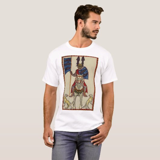 Medieval Knight naar voren gericht T-shirt (Voorkant volledig)