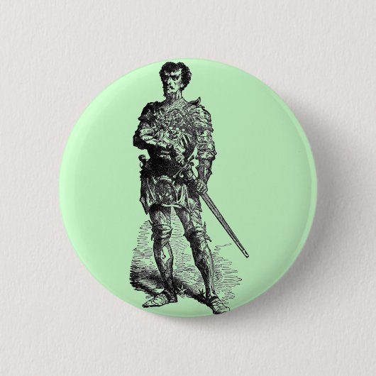 Medieval Knight Ronde Button 5,7 Cm (Voorkant)