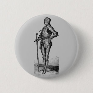 Medieval Knight Ronde Button 5,7 Cm