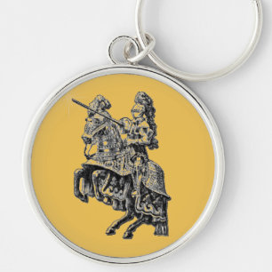 Medieval Knight Round Fantasy Sleutelhanger