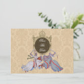 Medieval Knight Save the Date Cards (Staand voorkant)