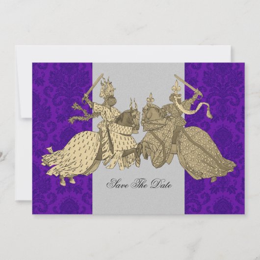 Medieval Knight Save the Date Cards (Voorkant)