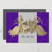 Medieval Knight Save the Date Cards (Voorkant / Achterkant)