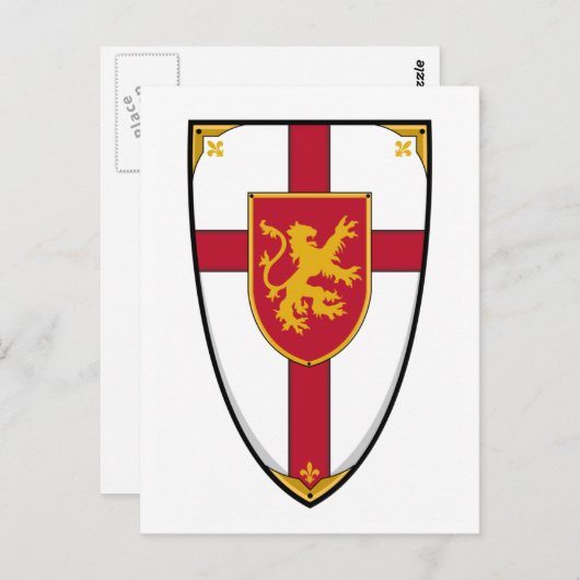 Medieval Knight Shield Briefkaart (Voorkant / Achterkant)