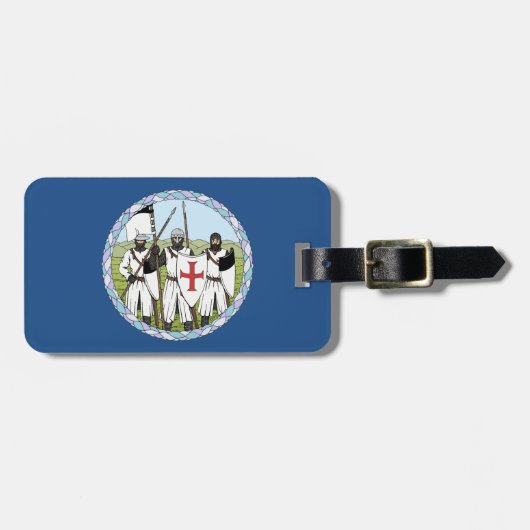 Medieval Knight Templar Bagagelabel (Voorkant horizontaal)