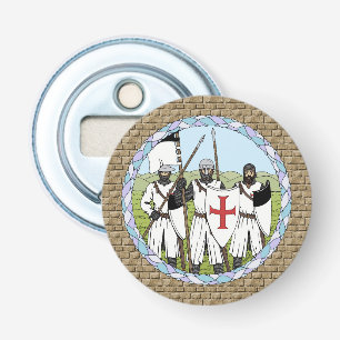 Medieval Knight Templar Button Flesopener