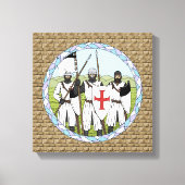 Medieval Knight Templar Canvas Afdruk (Voorkant)