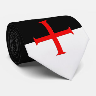 Medieval Knight Templar Cross Flag Stropdas