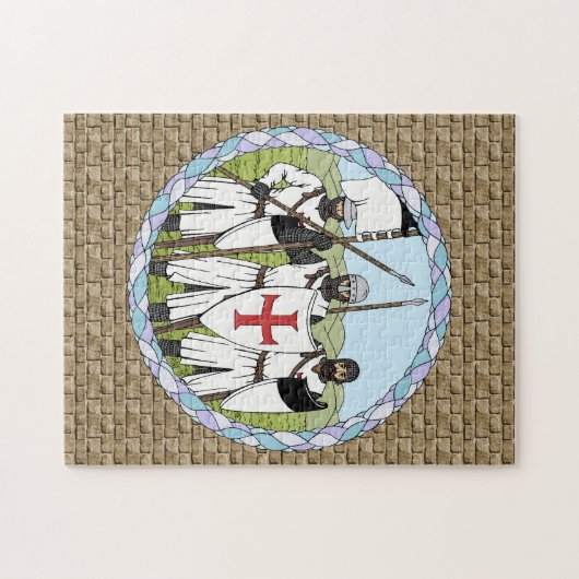 Medieval Knight Templar Legpuzzel (Horizontaal)