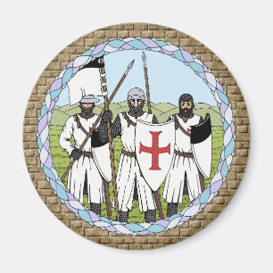 Medieval Knight Templar Magneet