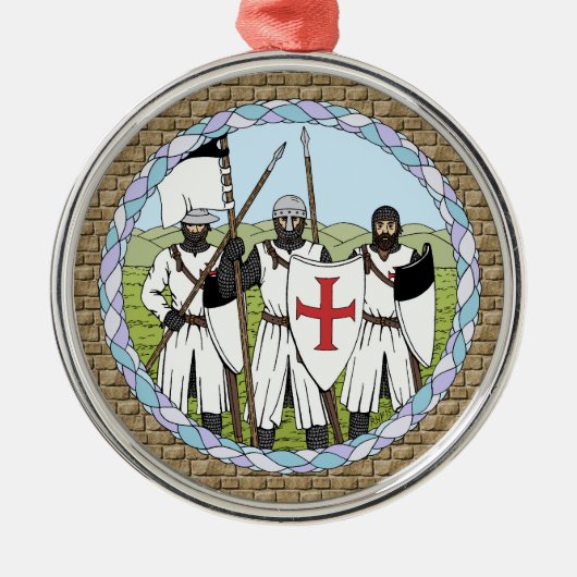 Medieval Knight Templar Metalen Ornament (Voorkant)