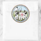 Medieval Knight Templar Ronde Sticker (Tas)
