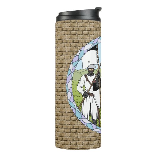 Medieval Knight Templar Thermosbeker (Gedraaid links)