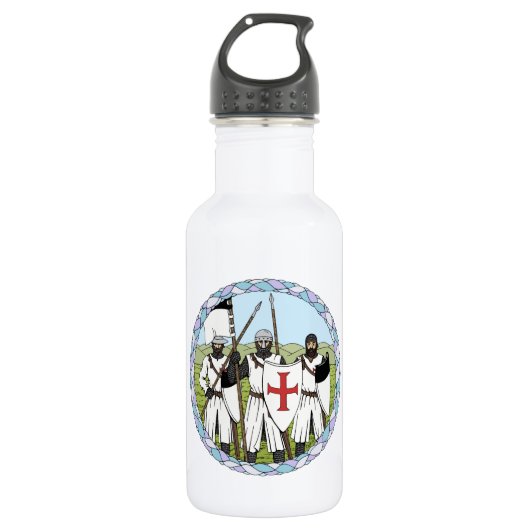 Medieval Knight Templar Waterfles (Voorkant)