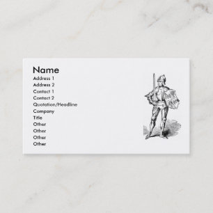 Medieval Knight Visitekaartje