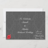 Medieval Knight Wedding Invitations Kaart (Achterkant)