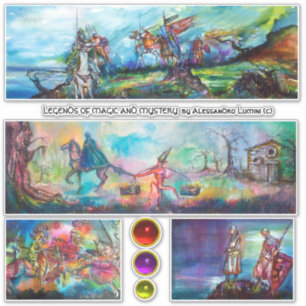 MEDIEVAL KNIGHTS HORSEBACK, KNIGHT, DEVIL, TEMPTAT STICKER