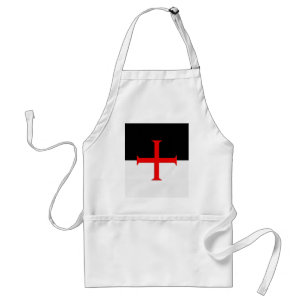 Medieval Knights Templar Cross Flag Standaard Schort