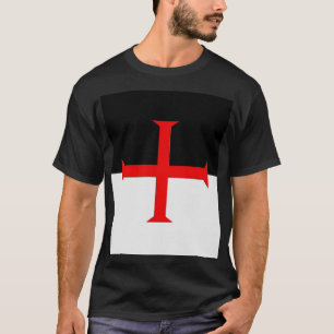 Medieval Knights Templar Cross Flag T-shirt