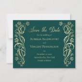 Medieval koninklijke Rozen Weddenschap Opslaan Dat Save The Date (Voorkant)