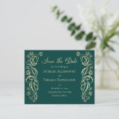 Medieval koninklijke Rozen Weddenschap Opslaan Dat Save The Date (Staand voorkant)