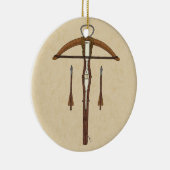 Medieval Krossbow met bouten Keramisch Ornament (Rechts)